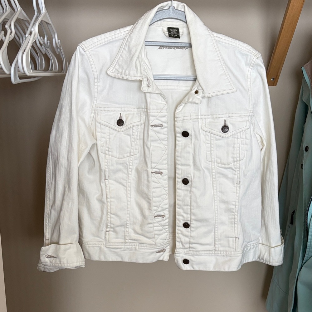 Eddie Bauer White Denim Jacket for Women